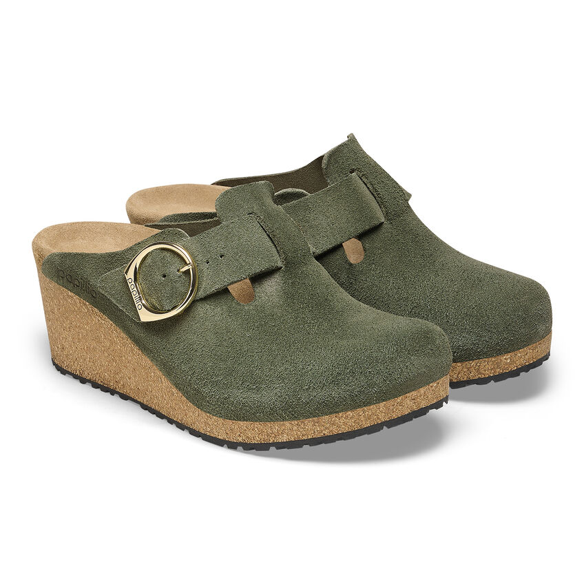 Birkenstock Fanny Ring-Buckle Suede Leather Thyme